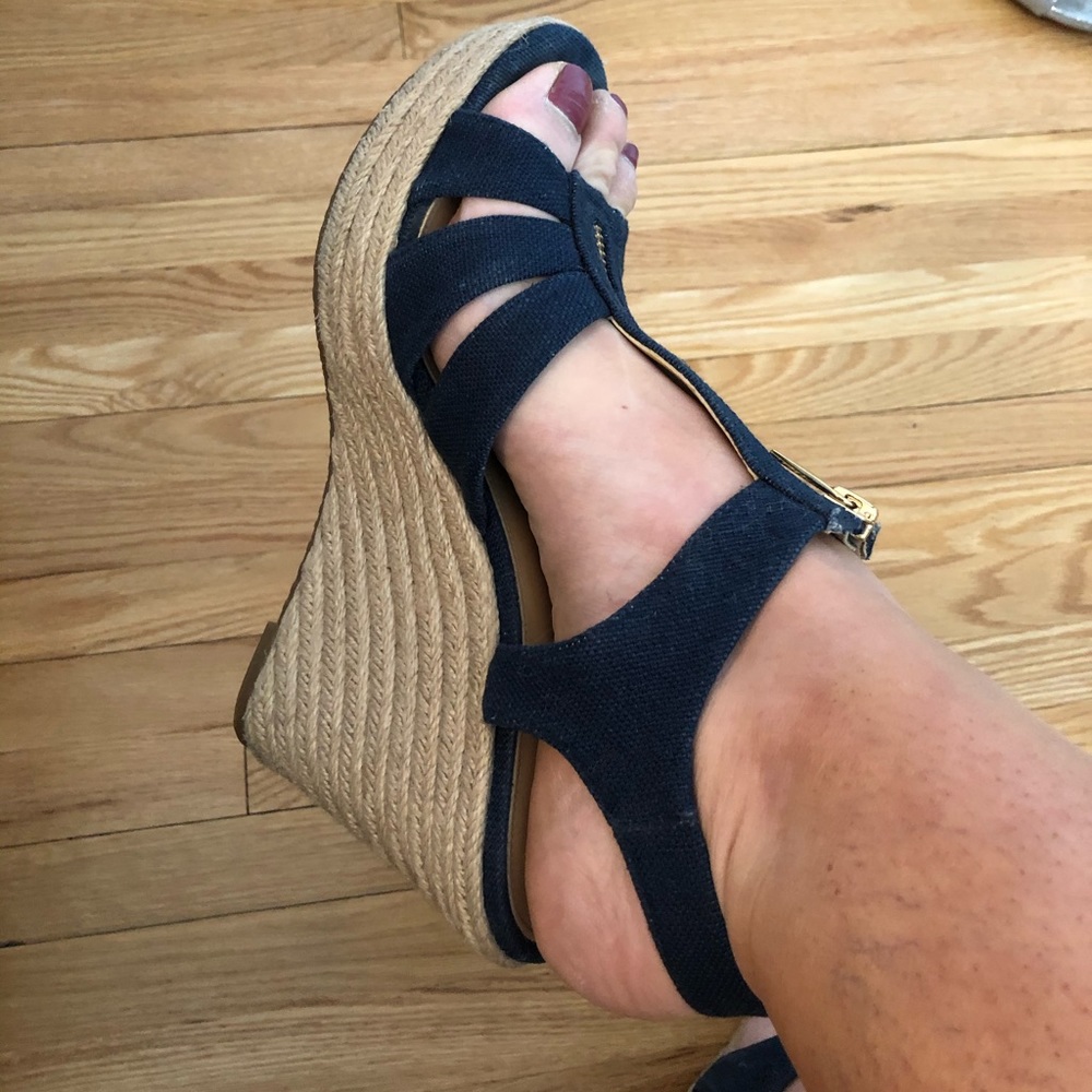 Michael kors jeans high platform sandals